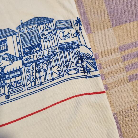 VINTAGE CRAZY SHIRTS HAWAII Laguna Beach T-SHIRT SZ L Wrap Around Aop 80s 90s - Picture 9 of 12